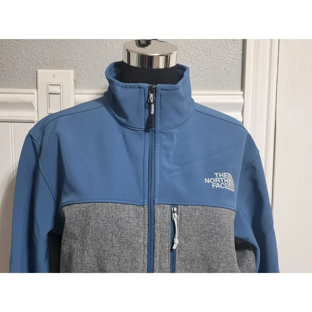 The North Face Mens Medium Monterey Blue Apex Climate Block Softshell Jacket